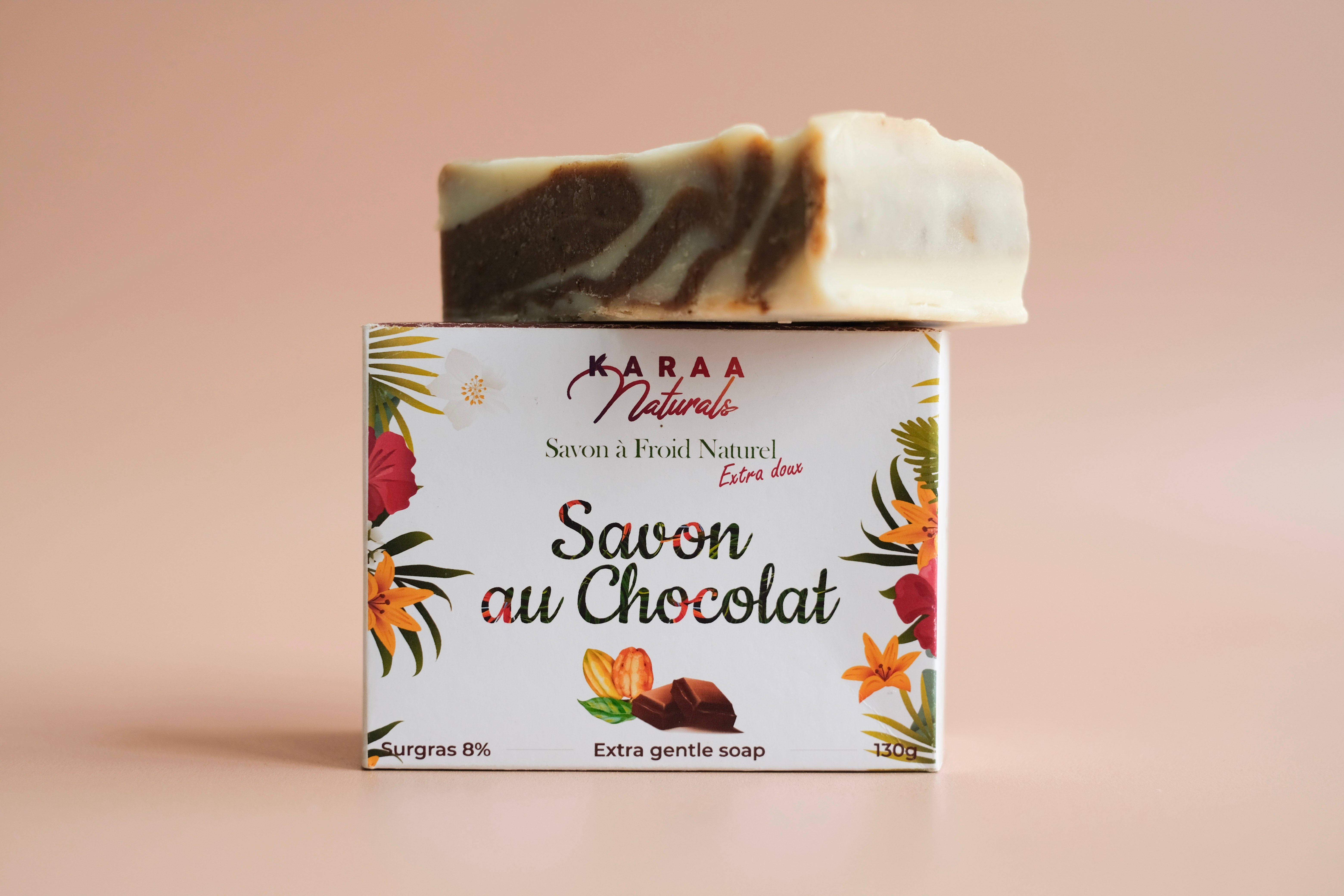 Savon au chocolat (Gourmant et Nourrissant) Savon a froid naturel de Madagascar 135g