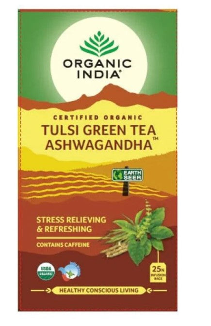 TULSI GREEN TEA ASHWAGANDHA  - 25 sachets