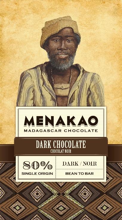 Chocolat noir 80%de Cacao de  Madagascar Menakao 